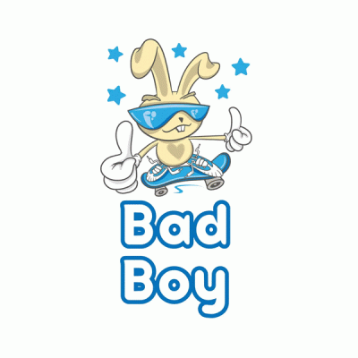 Διακοσμητικό αυτοκόλλητο τοίχου Bad Boy XS 34x15.50cm από βινύλιο Διακοσμητικό αυτοκόλλητο τοίχου Bad Boy XS 34x15.50cm από βινύλιο