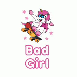 Διακοσμητικό αυτοκόλλητο τοίχου Bad Girl XS 34x15.50cm από βινύλιο