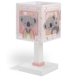 Παιδικό φωτιστικό κομοδίνου Koala Pink με διάφανα σημεία στήριξης για αποφυγή σκιών στο δωμάτιο