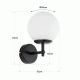 GloboStar® DALPH 203-0031 Vintage Επιτοίχιο Φωτιστικό Απλίκα Μονόφωτο 1 x E27 IP20 Ασημί Μέταλλο με Λευκό Γυαλί - M18 x Π15 x Υ23cm