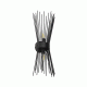 GloboStar® HORN 203-0043 Vintage Επιτοίχιο Φωτιστικό Απλίκα Δίφωτο 2 x E14 IP20 Μαύρο Μέταλλο - Μ14 x Π17 x Υ44.5cm