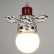 GloboStar® ZEBRA 00639 Μοντέρνο Κρεμαστό Παιδικό Φωτιστικό Οροφής Μονόφωτο 1 x E27 Λευκό Μαύρο Μεταλλικό Μ19 x Π10.5 x Υ13.5cm