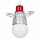 GloboStar® ZEBRA 00639 Μοντέρνο Κρεμαστό Παιδικό Φωτιστικό Οροφής Μονόφωτο 1 x E27 Λευκό Μαύρο Μεταλλικό Μ19 x Π10.5 x Υ13.5cm