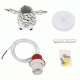GloboStar® ZEBRA 00639 Μοντέρνο Κρεμαστό Παιδικό Φωτιστικό Οροφής Μονόφωτο 1 x E27 Λευκό Μαύρο Μεταλλικό Μ19 x Π10.5 x Υ13.5cm