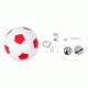 GloboStar® FOOTBALL 00646 Μοντέρνο Κρεμαστό Παιδικό Φωτιστικό Οροφής Μονόφωτο 1 x E27 Κόκκινο Λευκό Γυάλινο Φ25 x Υ25cm