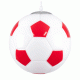 GloboStar® FOOTBALL 00646 Μοντέρνο Κρεμαστό Παιδικό Φωτιστικό Οροφής Μονόφωτο 1 x E27 Κόκκινο Λευκό Γυάλινο Φ25 x Υ25cm
