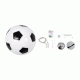 GloboStar® FOOTBALL 00647 Μοντέρνο Κρεμαστό Παιδικό Φωτιστικό Μπάλα Μονόφωτο 1 x E27 IP20 Λευκό & Μαύρο Γυαλί Μ25 x Π25 x Υ25cm