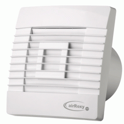 Εξαεριστήρας μπάνιου airRoxy prestige 120 με διακόπτη Φ120mm 16W 126m³/h 46dB με περσίδα βαρύτητας