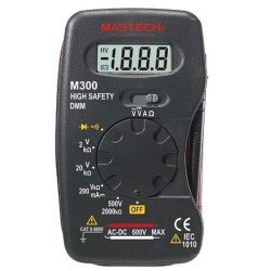 Πολύμετρο ψηφιακό MASTECH M300 με ενσωματωμένους ακροδέκτες και ωμική συνέχεια με buzzer