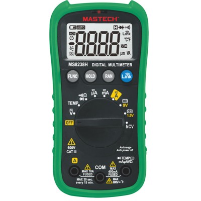 Ψηφιακό πολύμετρο πλήρες Mastech MS8238H TRUE RMS για σύνδεση Bluetooth σε συσκευές Android και iOS