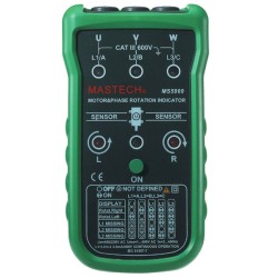 Φασήμετρο - ανιχνευτής φάσεων κινητήρων MASTECH MS5900 με αναγραφή της διαδοχής φάσεων