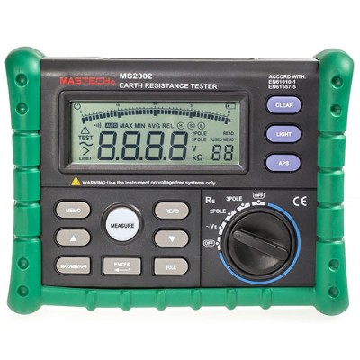 Γειωσόμετρο ψηφιακό ακριβείας MASTECH MS2302 με αναλογική μπάρα και ψηφιακή απεικόνιση