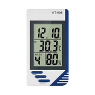 Ψηφιακό θερμόμετρο - υγρόμετρο KT-906 με ημερολόγιο & ALARM μοντέρνου σχεδιασμού Compact διαστάσεων