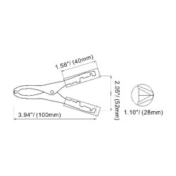 Κροκοδειλάκι KRODE AT-0021 50A 100mm επιχαλκωμένο κόκκινο
