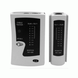 Τester δομημένης καλωδίωσης SAFEWELL SY-468 με αναγραφή ενδείξεων στη μονάδα και στο τερματικό