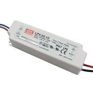 Τροφοδοτικό LPV20-12 MEAN WELL 20W 12V για ταινίες & λάμπες LED στεγανό IP67