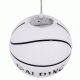 GloboStar® SPALDING NBA 01031 Μοντέρνο Κρεμαστό Παιδικό Φωτιστικό Οροφής Μονόφωτο 1 x E27 Λευκό Μαύρο Γυάλινο Φ25 x Υ25cm