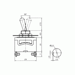Μικροδιακόπτης ON-OFF 10A/250V μονοπολικός 2P KN3(C)-101A-A1 LZ