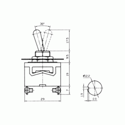 Μικροδιακόπτης ON-OFF 10A/250V μονοπολικός 2P KN3(C)-101A-A1 LZ