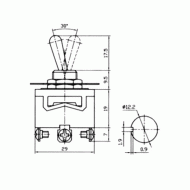 Μικροδιακόπτης TOGGLE ON-OFF-ON μονοπολικός 3P 10A/250V KN3C-103A-A3 LZ