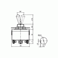 Μικροδιακόπτης διπολικός ON-OFF-ON 10A/250V 6P KN3(C)-203A-A3 LZ