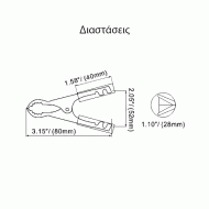 Κροκοδειλάκι KRODE AT-0132 50A 80mm κόκκινο χαλκού υψηλής ανθεκτικότητας