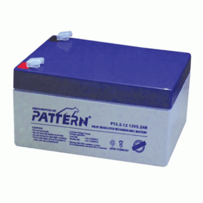 Μπαταρία μολύβδου κλειστού τύπου Pattern PT3.2-12 12V 3.2Ah για συστήματα αδιάλειπτης λειτουργίας