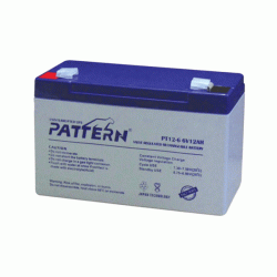 Μπαταρία μολύβδου Pattern PT12-6 6V 12Ah κλειστού τύπου για συστήματα αδιάλειπτης λειτουργίας
