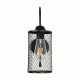 GloboStar® PAM 204-0112 Μοντέρνο Επιτοίχειο Φωτιστικό Aπλίκα Μονόφωτο 1 x E27 IP20 Μαύρο Μέταλλο με Μπεζ Ύφασμα - Μ23 x Π23 x Υ17cm