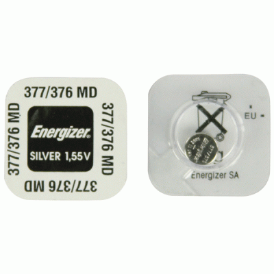 Μπαταρία ρολογιών Energizer 377-376 1,55V 27 mAh σε συσκευασία ενός τεμαχίου Μπαταρία ρολογιών Energizer 377-376 1,55V 27 mAh σε συσκευασία ενός τεμαχίου