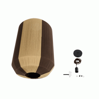Κρεμαστό φωτιστικό μονόφωτο 1 x E27 IP20 Φ50 x Υ80cm μπεζ με καφέ λεπτό νήμα βαμβακερό πλέγμα GloboStar® SALERNO 02076 Boho Κρεμαστό Φωτιστικό Οροφής Μονόφωτο 1 x E27 AC220-240V IP20 - Φ50 x Υ80cm - Μπεζ με Καφέ Λεπτό Νήμα Βαμβακερό Πλέγμα Καμπάνα - 5 Χρόνια Εγγύηση