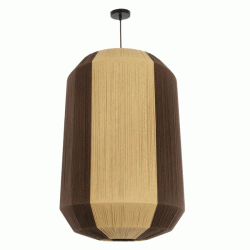 Κρεμαστό φωτιστικό μονόφωτο 1 x E27 IP20 Φ50 x Υ80cm μπεζ με καφέ λεπτό νήμα βαμβακερό πλέγμα Κρεμαστό φωτιστικό μονόφωτο 1 x E27 IP20 Φ50 x Υ80cm μπεζ με καφέ λεπτό νήμα βαμβακερό πλέγμα