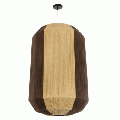 Κρεμαστό φωτιστικό μονόφωτο 1 x E27 IP20 Φ50 x Υ80cm μπεζ με καφέ λεπτό νήμα βαμβακερό πλέγμα GloboStar® SALERNO 02076 Boho Κρεμαστό Φωτιστικό Οροφής Μονόφωτο 1 x E27 AC220-240V IP20 - Φ50 x Υ80cm - Μπεζ με Καφέ Λεπτό Νήμα Βαμβακερό Πλέγμα Καμπάνα - 5 Χρόνια Εγγύηση