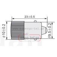 Λαμπάκι LED μπαγιονετ (B95) 0,16W 12VAC/DC λευκό τύπος LB12W xindali