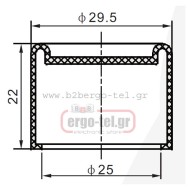 Μεμβράνη στεγανή PVC τύπος LAY5-PE22W για φωτιζόμενο μπουτόν Φ22