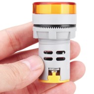Αμπεροβολτόμετρο κίτρινο TAIFA AD16-22DS Φ22mm 100Α 20-500V AC στεγανό IP65