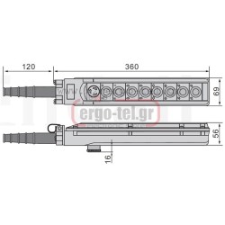 Χειριστήριο γερανών (μπουτονιέρα) PV9E30B4444 στεγανό IP65 δυο ταχυτήτων 8 θέσεων + μανιτάρι