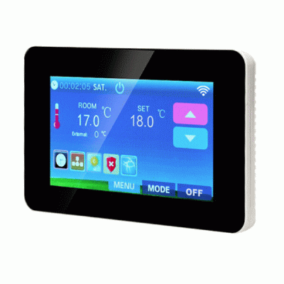 Θερμοστάτης χώρου ψηφιακός WIFI COLOR NAL ME80 110V-230V ΑC χωνευτός με πλήκτρα αφής