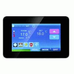 Θερμοστάτης χώρου ψηφιακός WIFI COLOR NAL ME80 110V-230V ΑC χωνευτός με πλήκτρα αφής Θερμοστάτης χώρου ψηφιακός WIFI COLOR NAL ME80 110V-230V ΑC χωνευτός με πλήκτρα αφής