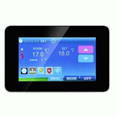 Θερμοστάτης χώρου ψηφιακός WIFI COLOR NAL ME80 110V-230V ΑC χωνευτός με πλήκτρα αφής