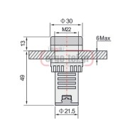 Βομβητής πίνακα BUZZER Φ22 με LED 12VAC 80dB AD22-22MSD Βομβητής πίνακα BUZZER Φ22 με LED 12VAC 80dB AD22-22MSD