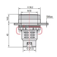 Βομβητής με LED BUZZER Φ30 12VAC/DC 90dB AD22-30MSD Βομβητής με LED BUZZER Φ30 12VAC/DC 90dB AD22-30MSD