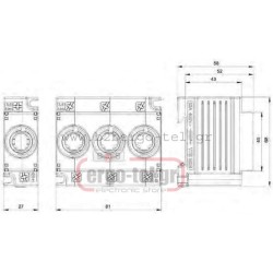 Βάση NEOZED (D02-63) τριπολική 3Χ63Α K-ELECTRIC Γερμανίας