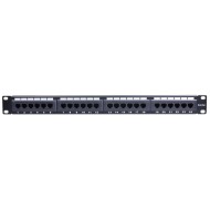 Patch panel GOOBAY κατηγορίας CAT 5e UTP 24 θυρών σε μαύρο χρώμα για τοποθέτηση σε rack cabinet 19