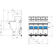 Αποζεύκτης ράγας 4810331 με ένδειξη 1x32A 1000VDC για κυλινδρικές ασφάλειες 10Χ38mm φωτοβολταϊκών Αποζεύκτης ράγας 4810331 με ένδειξη 1x32A 1000VDC για κυλινδρικές ασφάλειες 10Χ38mm φωτοβολταϊκών