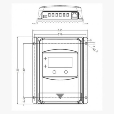 Ρυθμιστής φόρτισης φωτοβολταϊκών MPPT 260W/12V & 520W/24V 20A Epsolar DR-2210N-DDS για 2 μπαταρίες