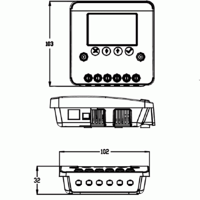 Ρυθμιστής φόρτισης φωτοβολταϊκών PWM 12/24V - 10A Phocos Cxnup10 με έξοδο USB