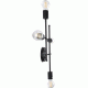 GloboStar® PIPING 00661 Vintage Επιτοίχιο Φωτιστικό Πολύφωτο 4 x E27 AC220-240V IP20 - Μ40 x Π9 x Υ52cm - Μαύρο Μεταλλικό Πλέγμα