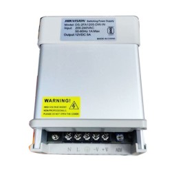 Tροφοδοτικό Hikvision DS-2FA1205-DW-IN switching 230VAC σε 12 VDC ως 5Α max με ρύθμιση τάσης εξόδου 94×50×139mm