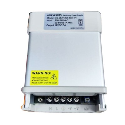 Tροφοδοτικό Hikvision DS-2FA1205-DW-IN switching 230VAC σε 12 VDC ως 5Α max με ρύθμιση τάσης εξόδου 94×50×139mm Tροφοδοτικό Hikvision DS-2FA1205-DW-IN switching 230VAC σε 12 VDC ως 5Α max με ρύθμιση τάσης εξόδου 94×50×139mm